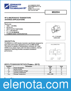 Microsemi MS2554 datasheet