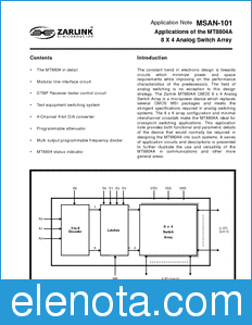 Zarlink Semiconductor MSAN-101 datasheet