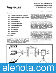 Zarlink Semiconductor MSAN-141 datasheet