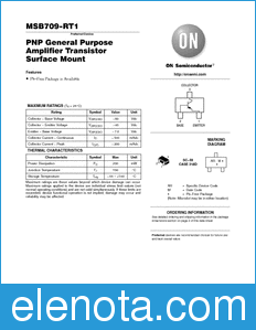 ON Semiconductor MSB709-RT1 datasheet