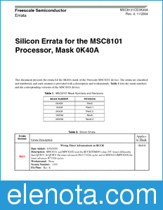 Freescale MSC8101CE0K40A datasheet