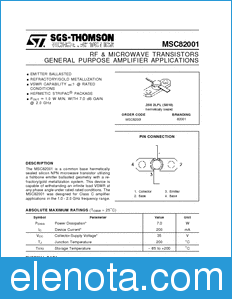 STMicroelectronics MSC82001 datasheet
