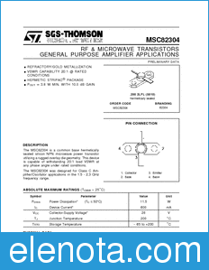 STMicroelectronics MSC82304 datasheet