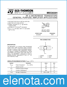 STMicroelectronics MSC83301 datasheet