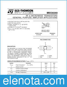 STMicroelectronics MSC83303 datasheet