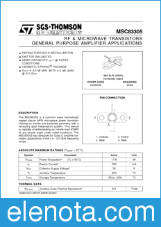STMicroelectronics MSC83305 datasheet