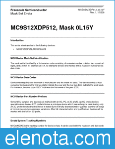 Freescale MSE9S12XDP512_0L15Y datasheet