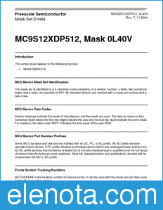 Freescale MSE9S12XDP512_0L40V datasheet
