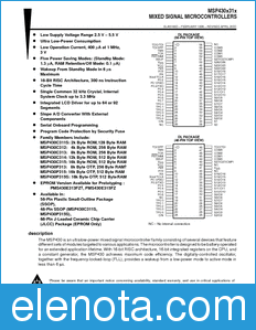 Texas Instruments MSP430C314 datasheet