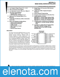 Texas Instruments MSP430P112 datasheet