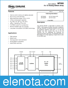 Zarlink Semiconductor MT093 datasheet