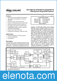 Zarlink Semiconductor MT3171B datasheet