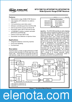 Zarlink Semiconductor MT3270B datasheet