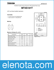 Toshiba MT4S101T datasheet