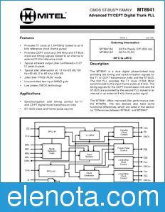 Zarlink Semiconductor MT8941 datasheet
