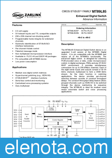 Zarlink Semiconductor MT89L85 datasheet