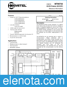 Zarlink Semiconductor MT90732 datasheet