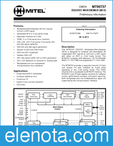 Zarlink Semiconductor MT90737 datasheet