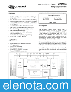 Zarlink Semiconductor MT90820 datasheet