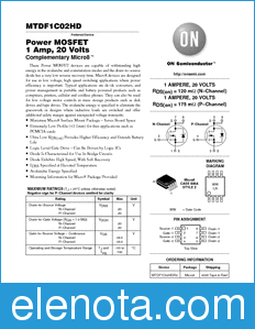 ON Semiconductor MTDF1C02HD datasheet