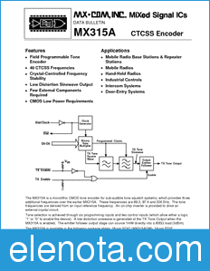 CML MX315A datasheet