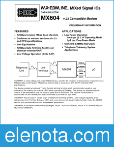 CML MX604 datasheet