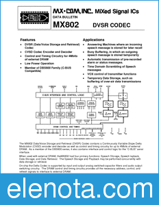 CML MX802 datasheet