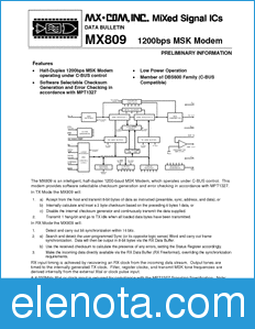 CML MX809 datasheet