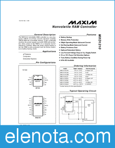 Maxim MXD1210 datasheet