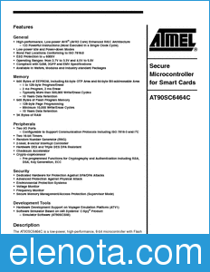 Atmel Microcontrollers/AVR datasheet