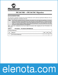 Microchip Migration datasheet