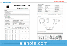 Ningbo Huaguan Electronics N4099(JZC-7F) datasheet