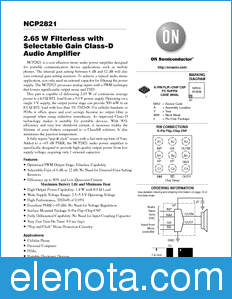 ON Semiconductor NCP2821 datasheet