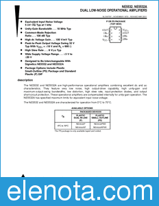 Texas Instruments NE5532A datasheet