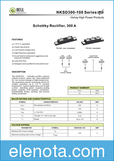 Nell Semiconductor NKSD300-100 datasheet