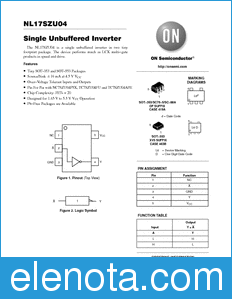 ON Semiconductor NL17SZU04 datasheet