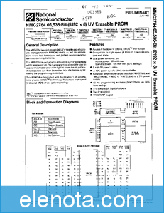 National Semiconductor NMC2764 datasheet