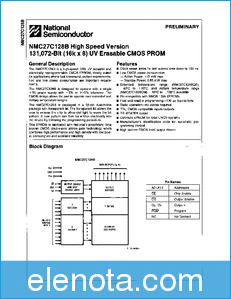 National Semiconductor NMC27C128B datasheet