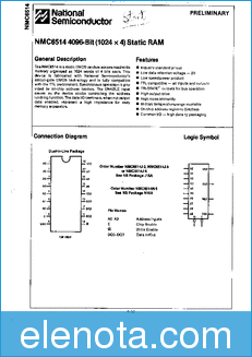 National Semiconductor NMC6514 datasheet
