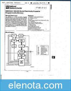 National Semiconductor NMC9346 datasheet