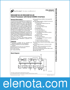 National Semiconductor NS32AM162-20 datasheet