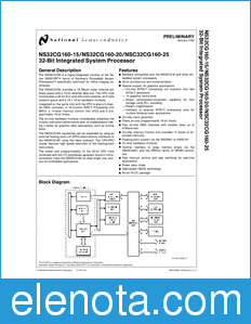 National Semiconductor NS32CG160-15 datasheet