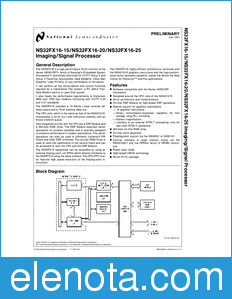 National Semiconductor NS32FX16 datasheet