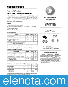 ON Semiconductor NSR0230P2T5G datasheet