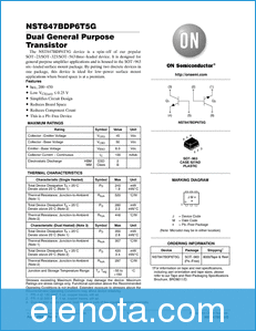 ON Semiconductor NST847BDP6T5 datasheet
