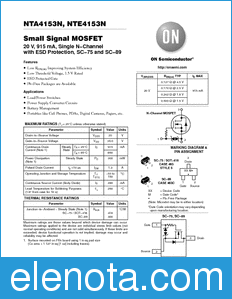 ON Semiconductor NTA4153N datasheet