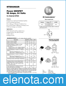 ON Semiconductor NTD95N02R datasheet