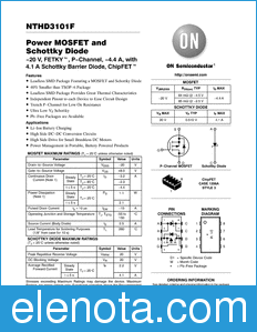ON Semiconductor NTHD3101F datasheet