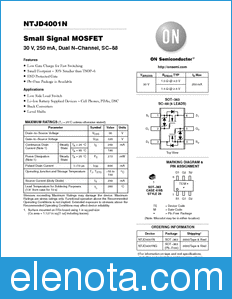 ON Semiconductor NTJD4001N datasheet