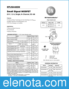 ON Semiconductor NTJS4405N datasheet